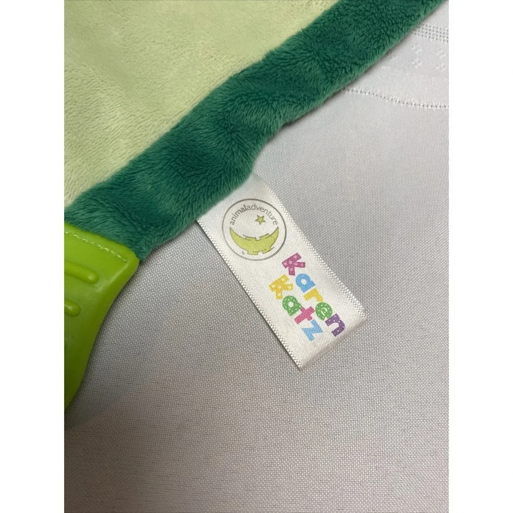 Animal Adventure Karen Katz Baby Doll Security Blanket Green Lovey teether